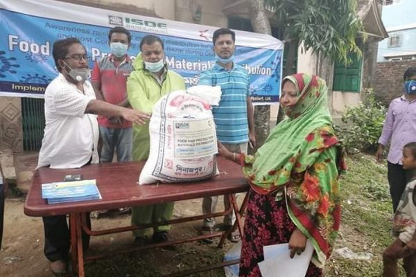 Distribution of Food Pack and Disinfectants Materials Packages for COVID-19 Jobless