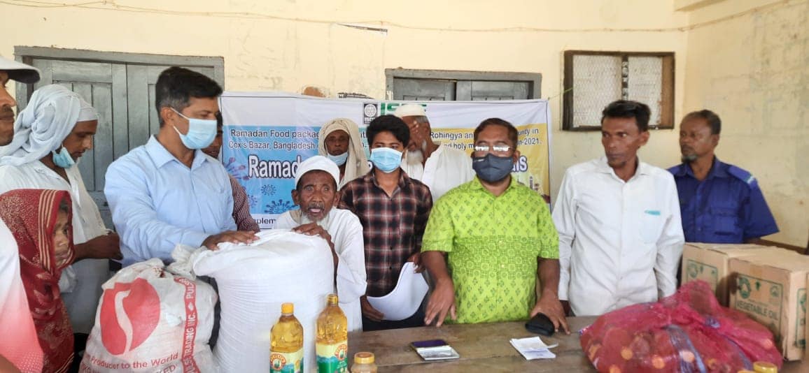 ISDE Distributed Ramadan Food Package and Disinfectants Materials