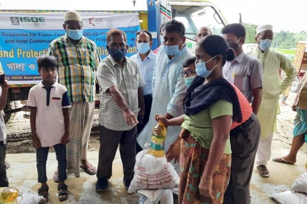 ISDE Distributed food and safety Materials to 300 families in Surajpur-Manikpur and B M char Union