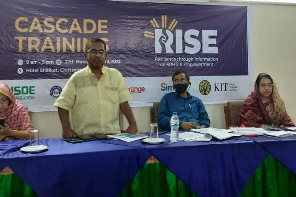 Sexual and Reproductive health rights training workshop begin at Chittagong
