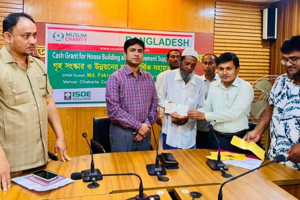 Cash Assistance Distribution for House Construction and Repairs among the Poor in Chakaria by ISDE Bangladesh