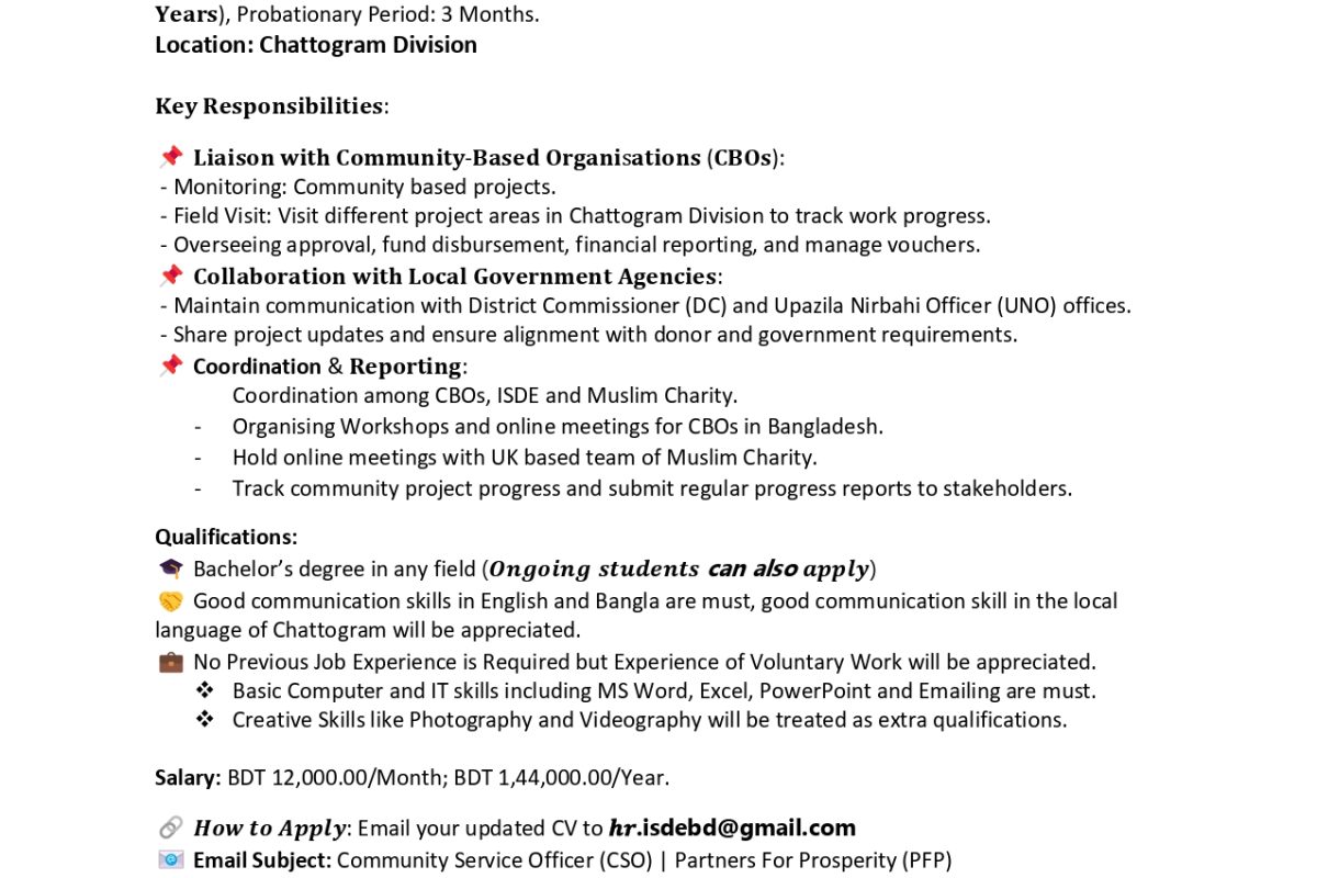 Employment Opportunity
