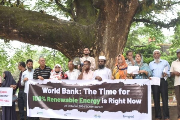 “ISDE Bangladesh Urges World Bank to Stop Fossil Fuel Investments and Focus on Renewable Energy”